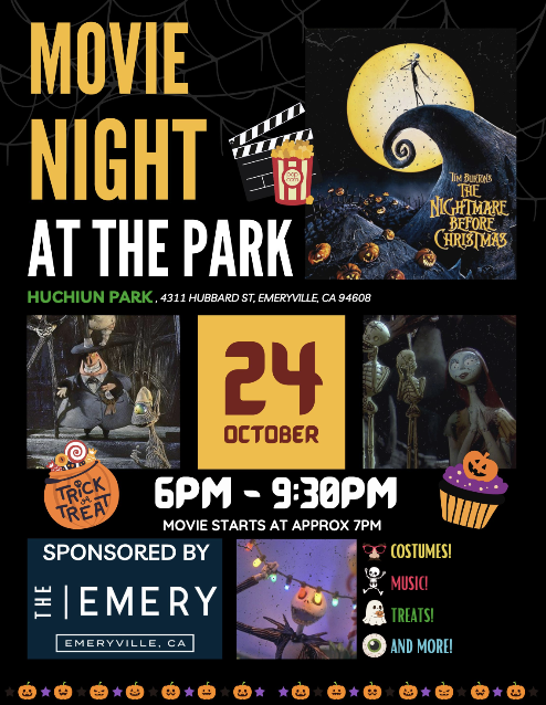 Emeryville Movie Night: Nightmare Before Christmas