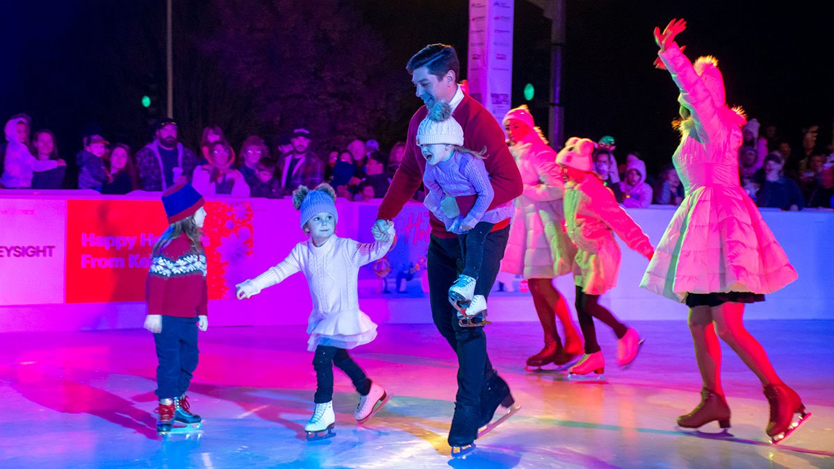 Santa Rosa Winter Lights: Skating on the Square