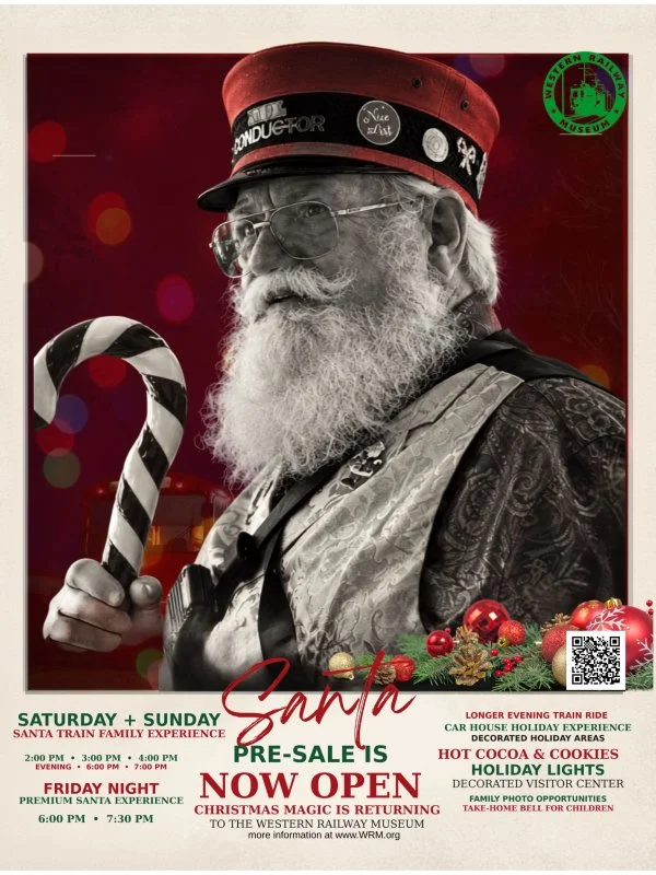Suisun City: Western Railway Museum Santa Trains &amp; Christmas Lights