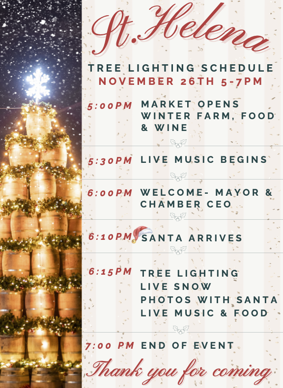 St Helena: Santa, Winter Farm, Snowflake Spectacular &amp; Tree Lighting Ceremony