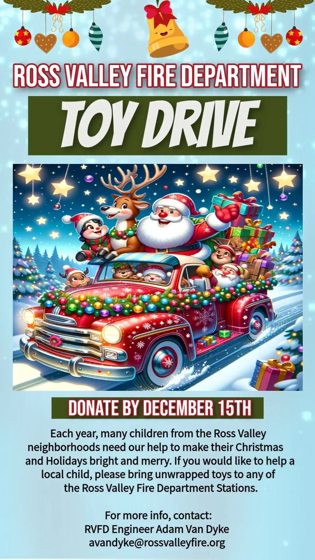 RVFD Annual Christmas Toy Drive