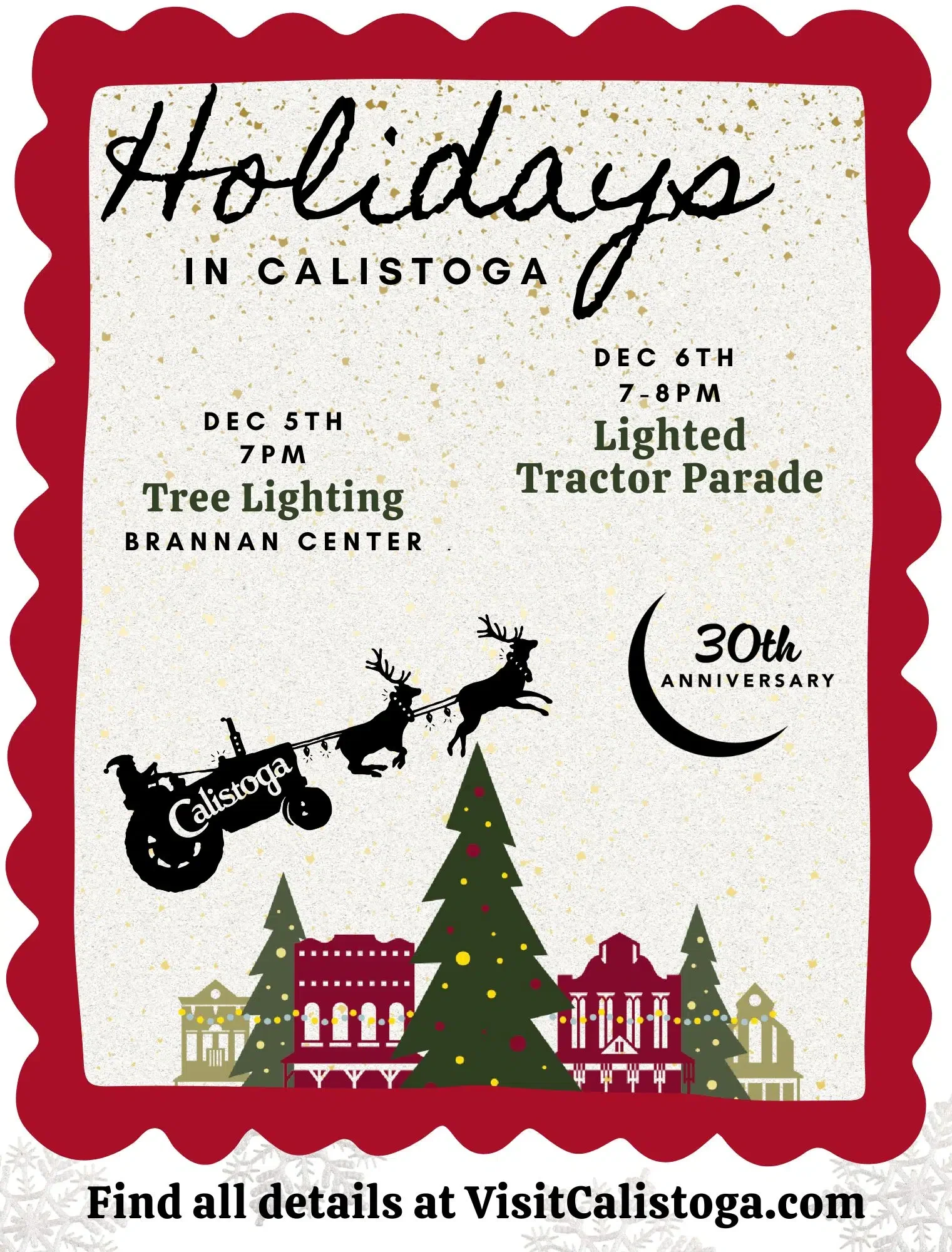 Calistoga’s Lighted Tractor Parade