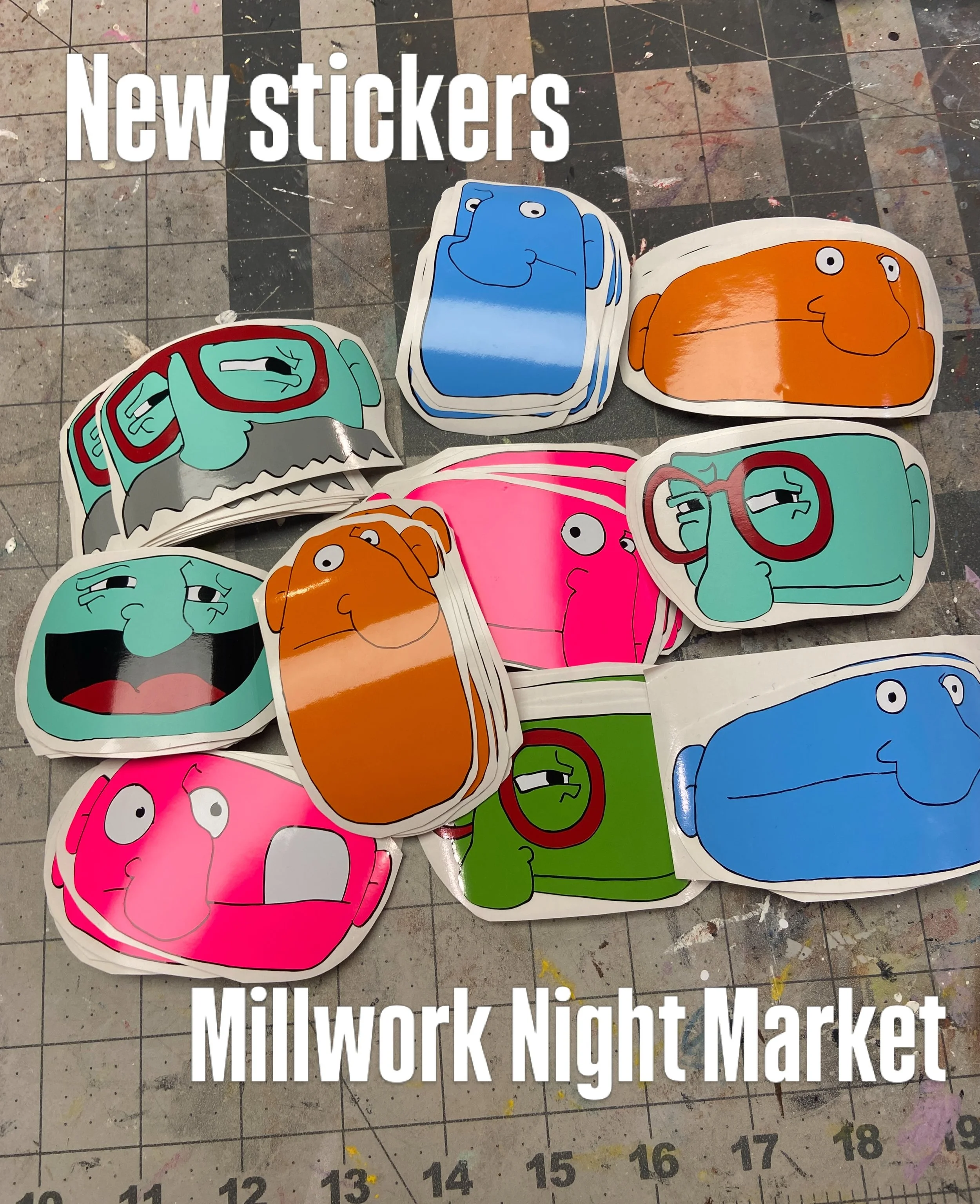 Working on some new stickers for the vending machine for this Thursday night Millwork Market
#stickers #newart #stickermachine #millworknightmarket #dbqmillworkdistrict