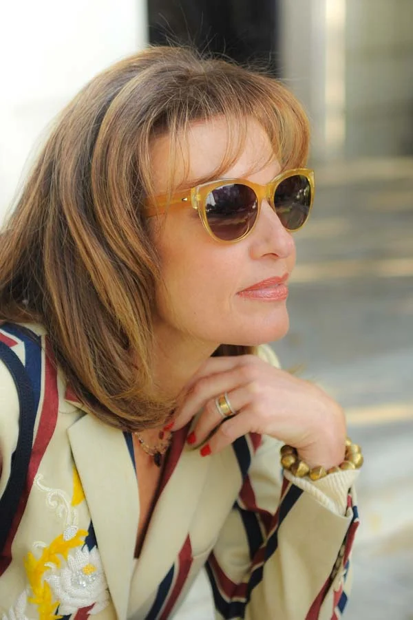 Oliver Peoples Sunglasses , Essie Really Red Nail Polish , Bracelet from Saks Fifth Ave