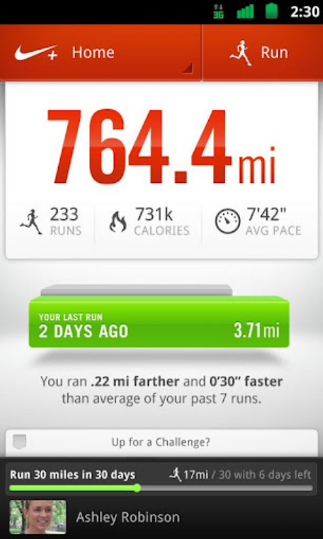 nike run app on treadmill