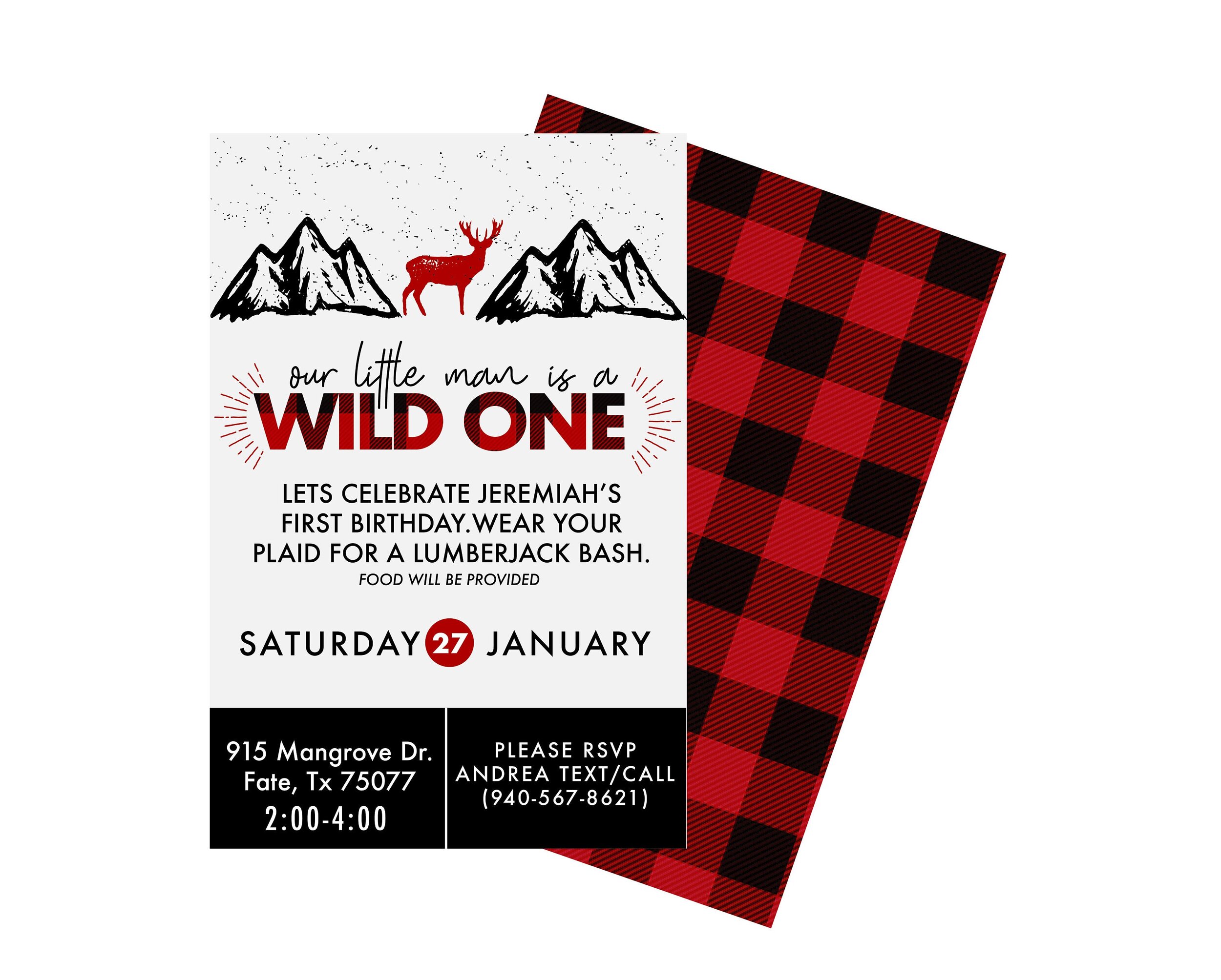 Printable Boys Birthday Card Wild One