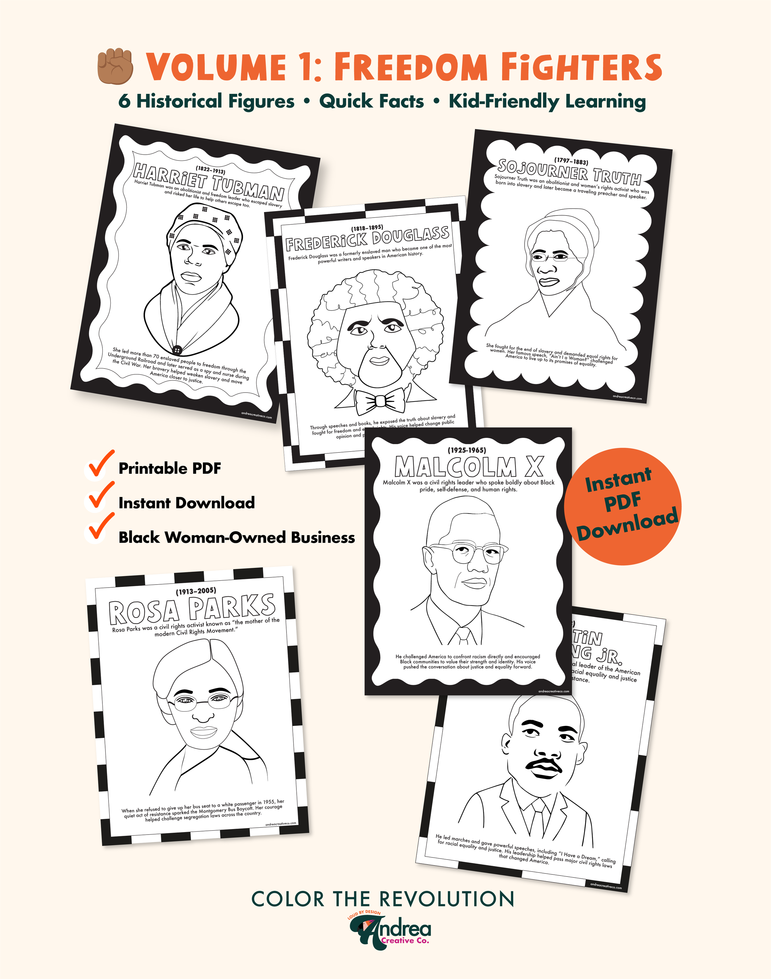 Color the Revolution: Freedom Fighters Coloring Collection