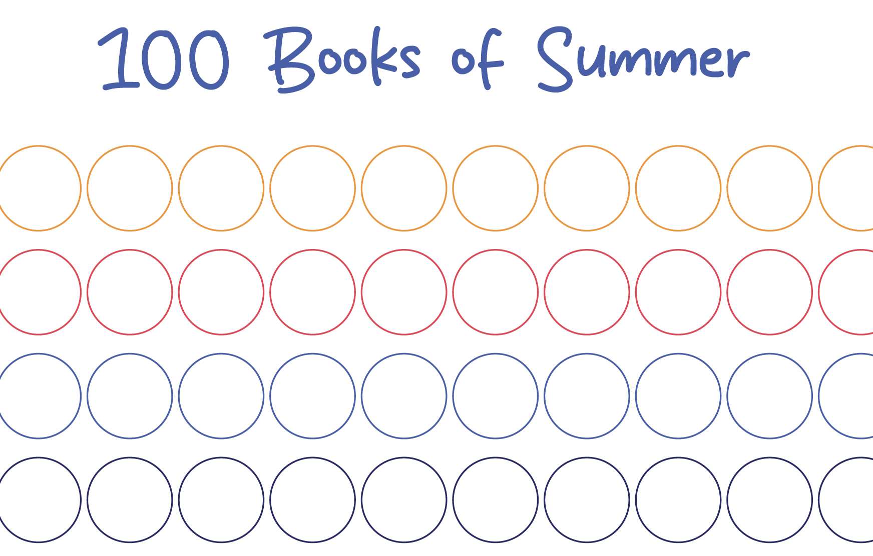 100 Books Summer Reading Challenge for Kids – Digital Download