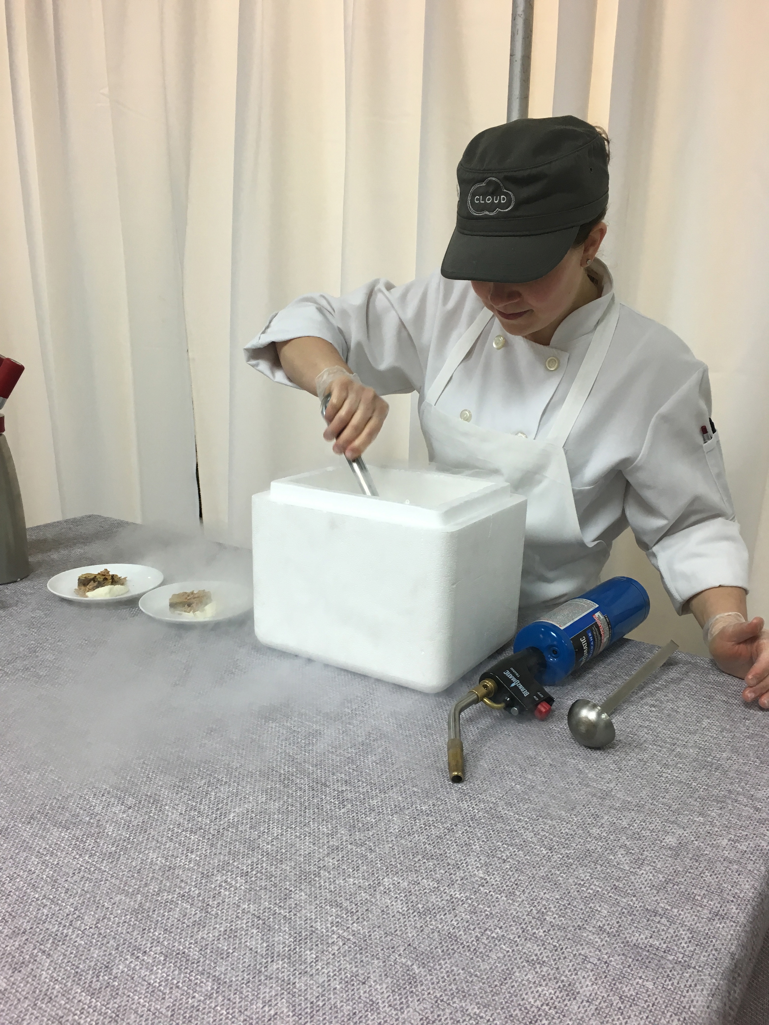 Liquid nitrogen station by Cloud Catering & Events .