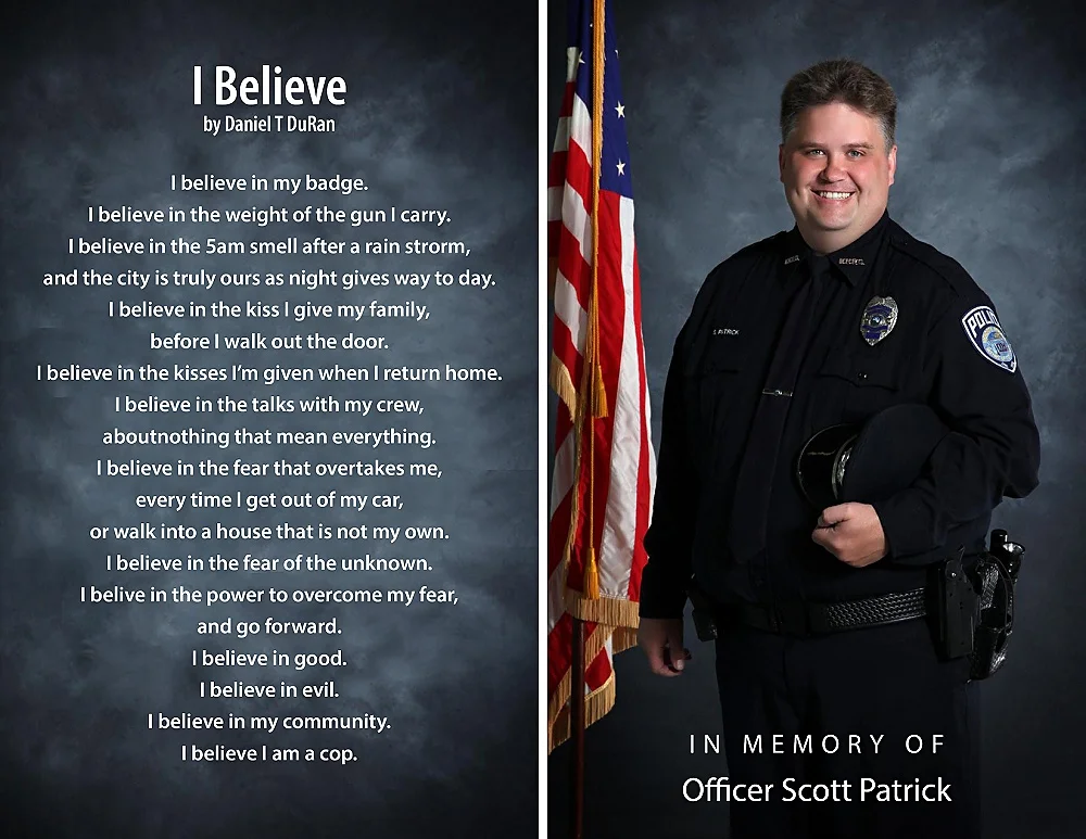Officer Scott T. Patrick, 47, was shot and killed July 30, 2014 while making a traffic stop in West St. Paul. Scott leaves behind his wife Michelle, daughters Erin and Amy and numerous brothers in blue. Donations to the family can be made to the official Officer Patrick Memorial Fund by visiting any Affinity Plus Credit Union location. By phone: (800) 322-7228. By mail: Affinity Plus C/O Officer Scott Patrick Memorial Fund 175 W. Lafayette Frontage Rd. St. Paul, MN 55107