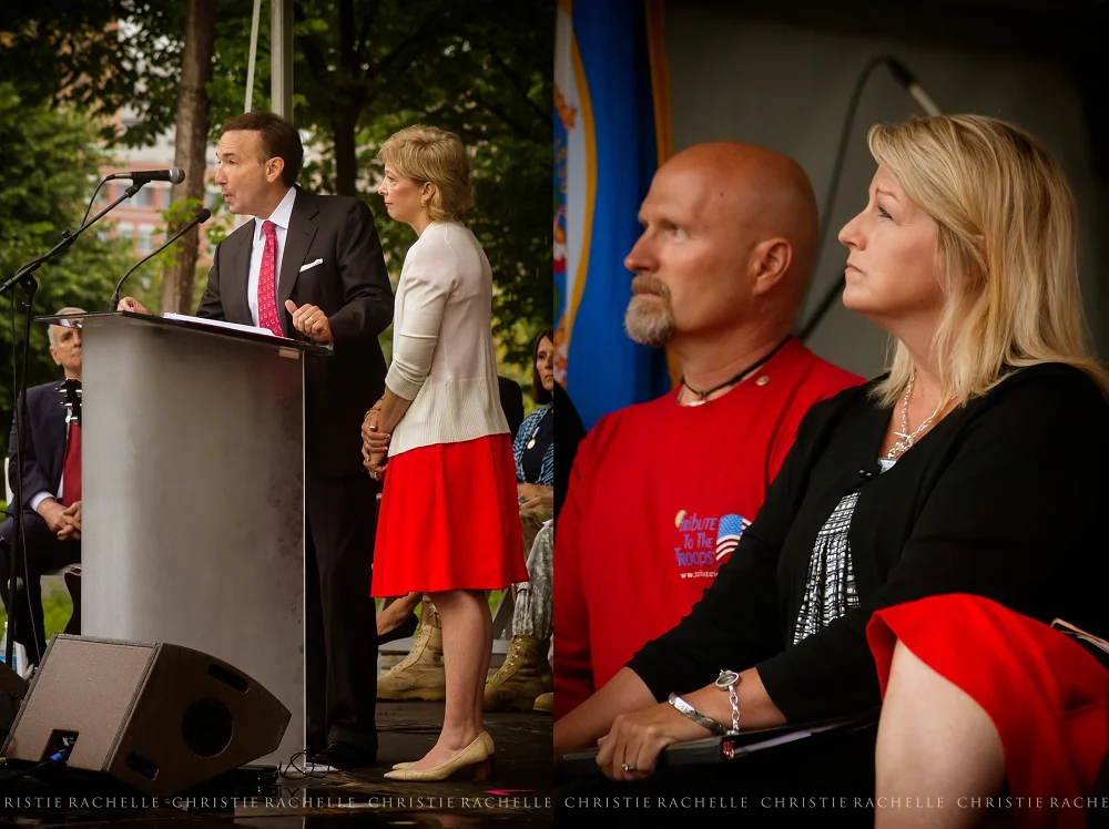 Blue Star Family - Paul Douglas and Laurie Kruhoeffer Gold Star Family - Jim and Dianna Beardsley