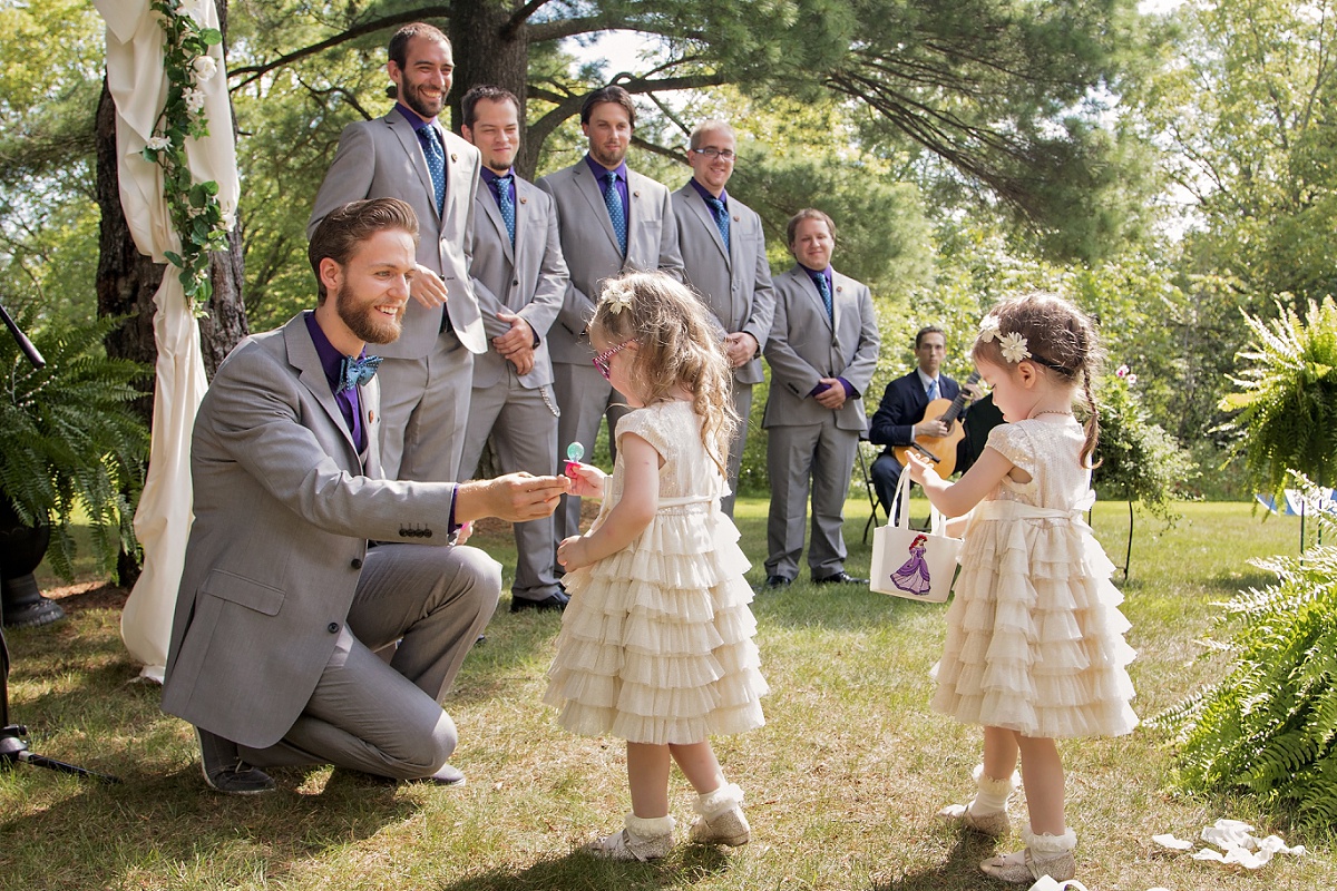 A gift for the flower girls - Ring Pops!