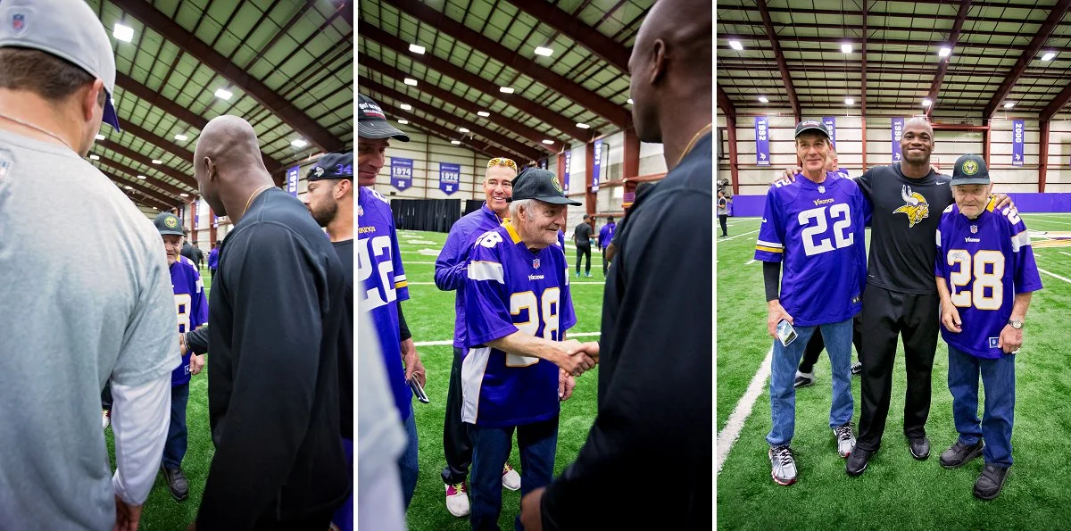 I know nothing of football. So, when the crowd surrounded him, I brazenly pushed my way through the wall of men, ignorant of who they were or what they did - simply so I could capture Ford. Imagine my surprise the next day when I realized who they were. Oh... hey there, Adrian Peterson.... Vikings Running Back. Sorry for the elbow in the side and kick to the knee!