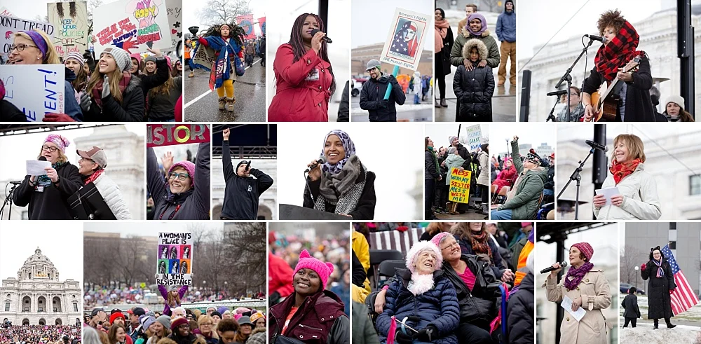 The Womens March of Minnesota Official photographers included Christie Rachelle, Juliann Itter & Angela Whited.