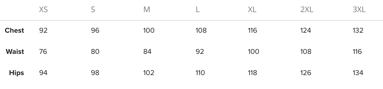 Metric (cm)
