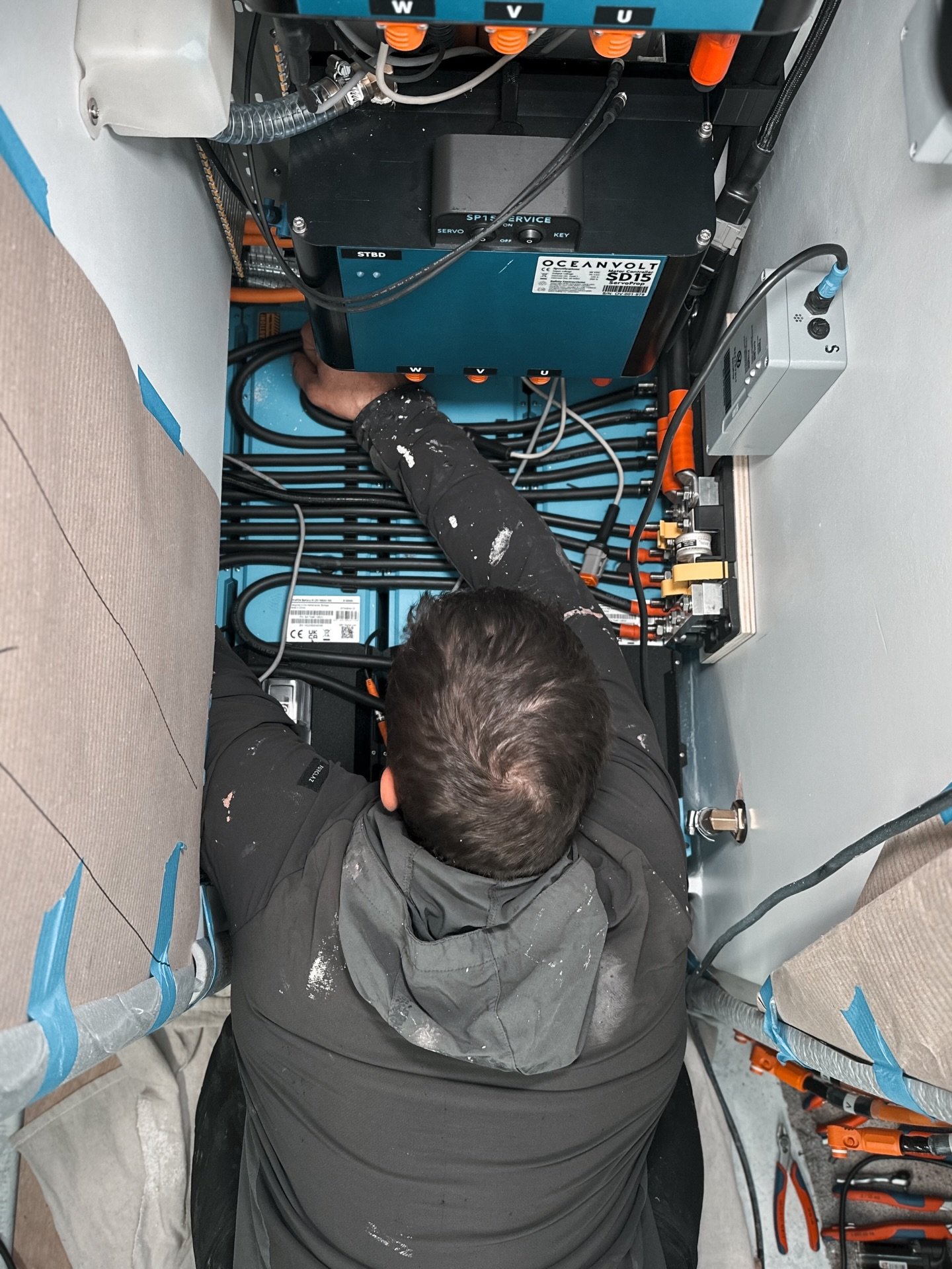 Having our Batteries wired, and electric motors connected and online before Christmas was our wish this year. 

Exciting times! 

#sailinguma #boatwork