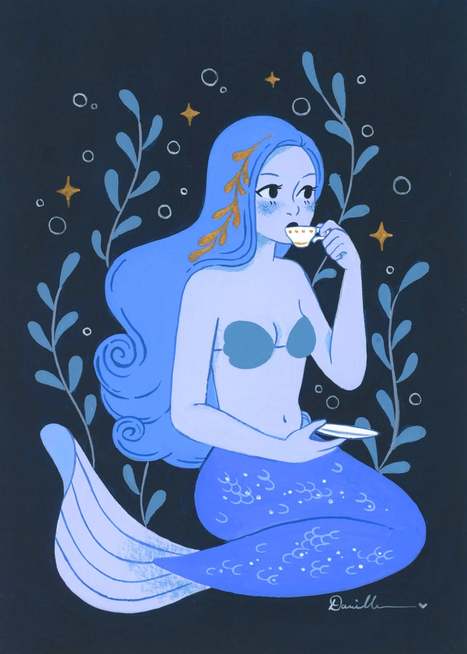 TEA TIME MERMAID BLUE 5X7.jpg