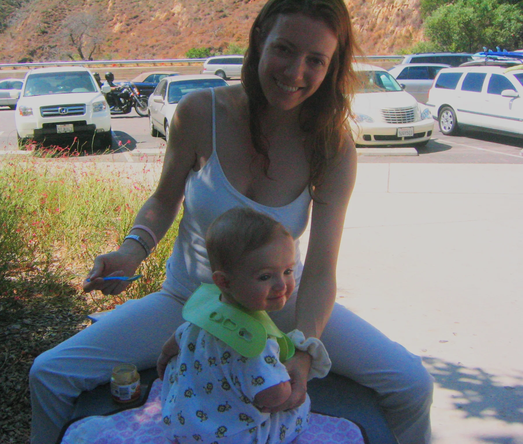 Feeding at the Gaviota Beach rest stop - Sept. 1, 2007