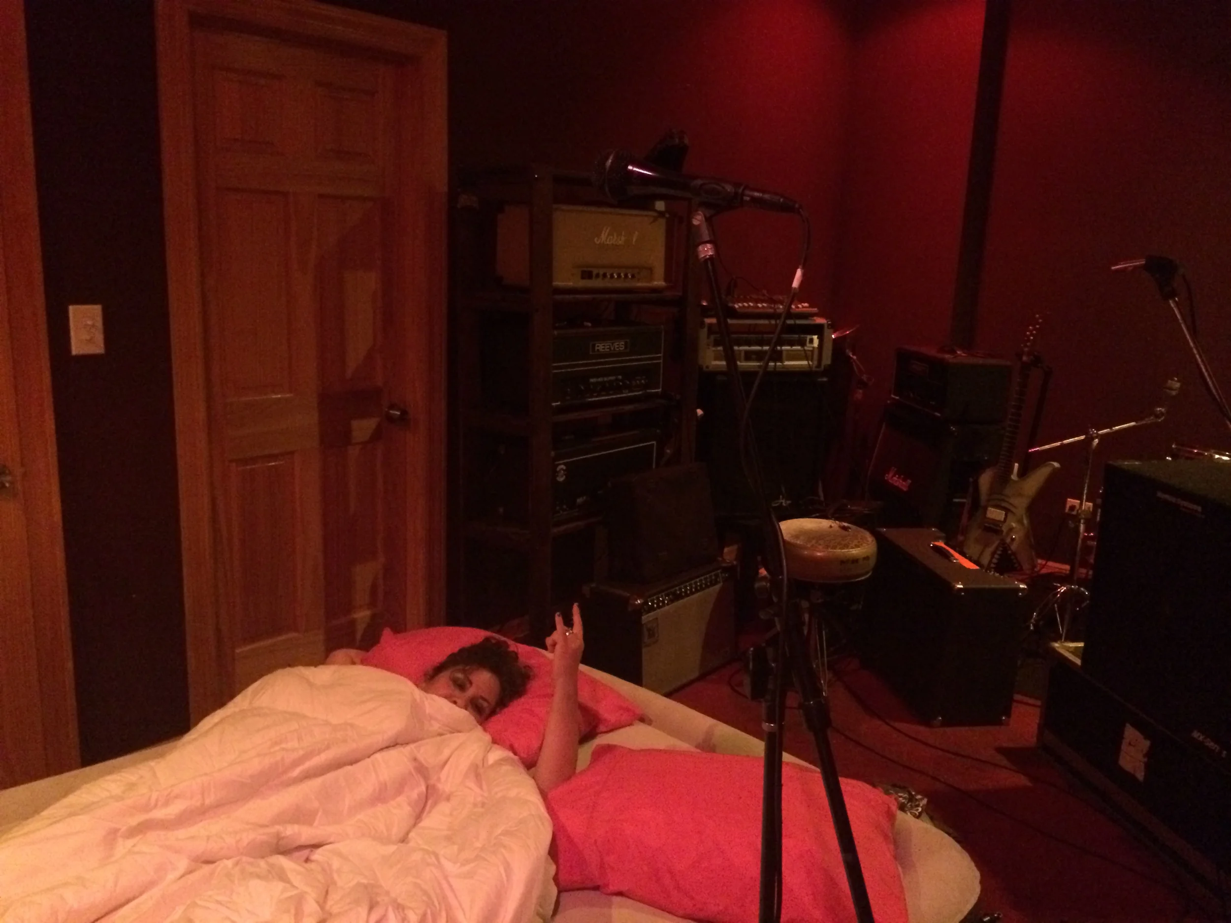 Farran sleeping tight in the Hessler/the Last Vegas practice space