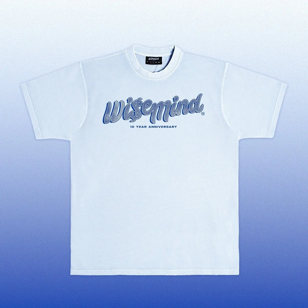 [LIMITED EDITION]🥶 10 Year Anniversary Wise Mind Tee in Ice 🥶

This color way will ONLY be sold this Saturday, June 15th at @priveilifestyle from 6p-9p.

🚨 Wise Mind will be having its own Anniversary Pop-Up SOON! 🚨