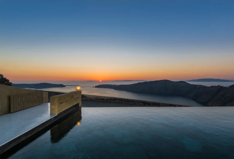 The breathtaking view from Andronis Concept Suites