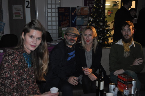 Programme leaders enjoy a glass of christmas cheer