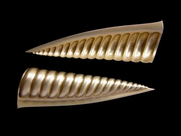 18ct Gold Hand formed with repoussé, and fabricated