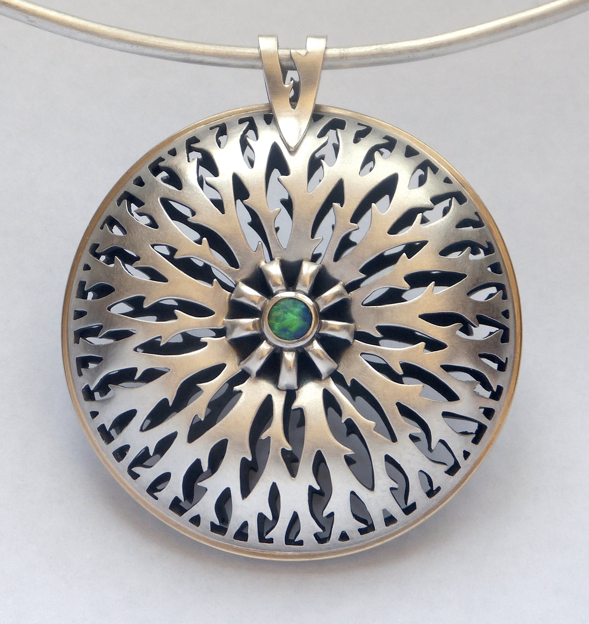 Thistly reversible pendant