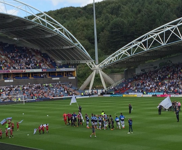 The John Smith's Stadium looking in fine fettle before the season kicked off.