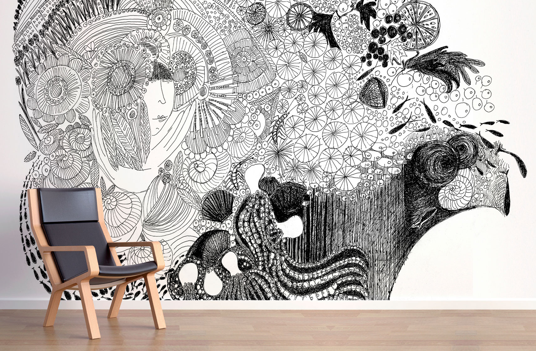 The wallpaper murals are PVC-free and are easy to install and remove.