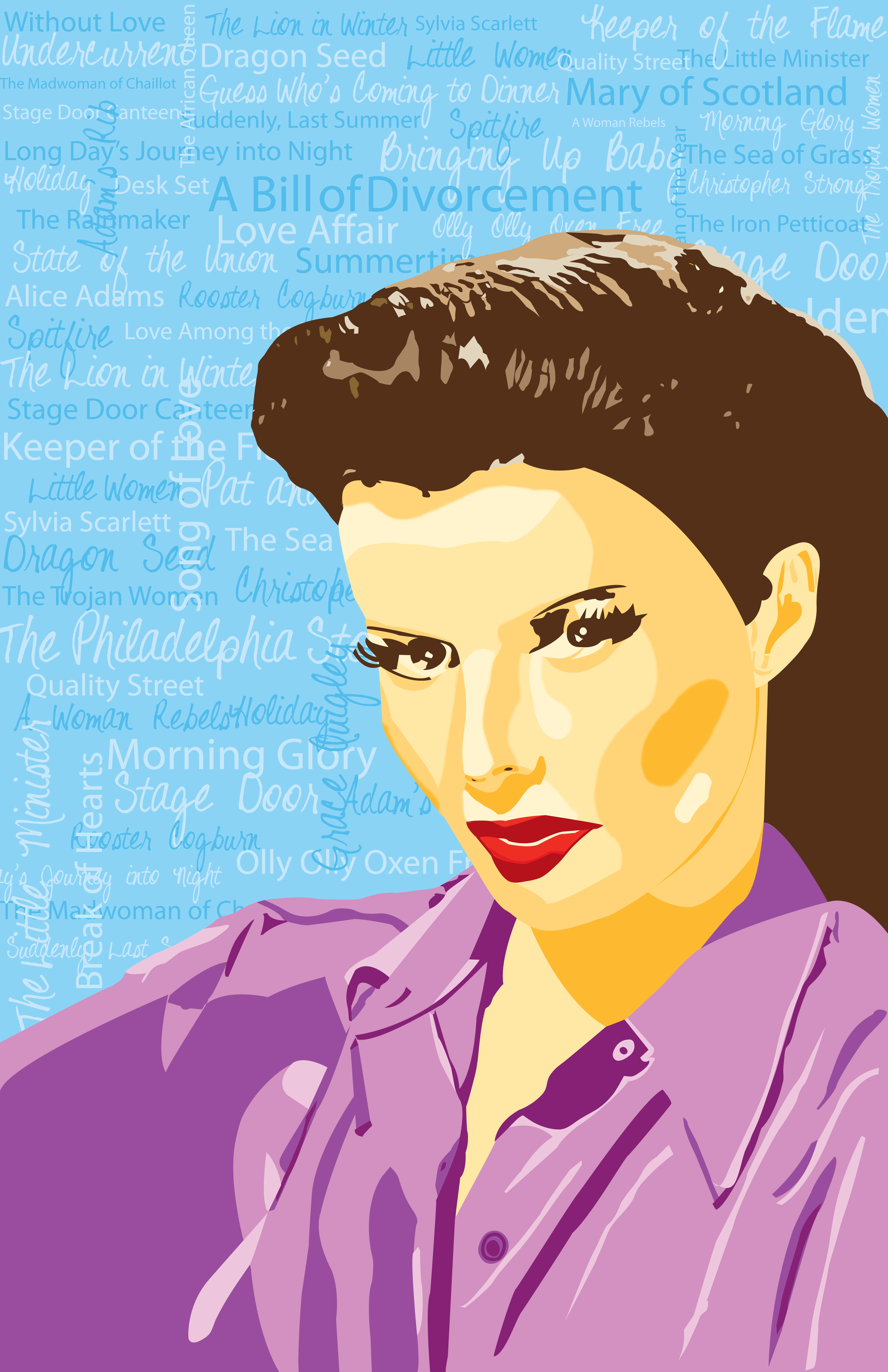 Katharine Hepburn Illustration - Digital 