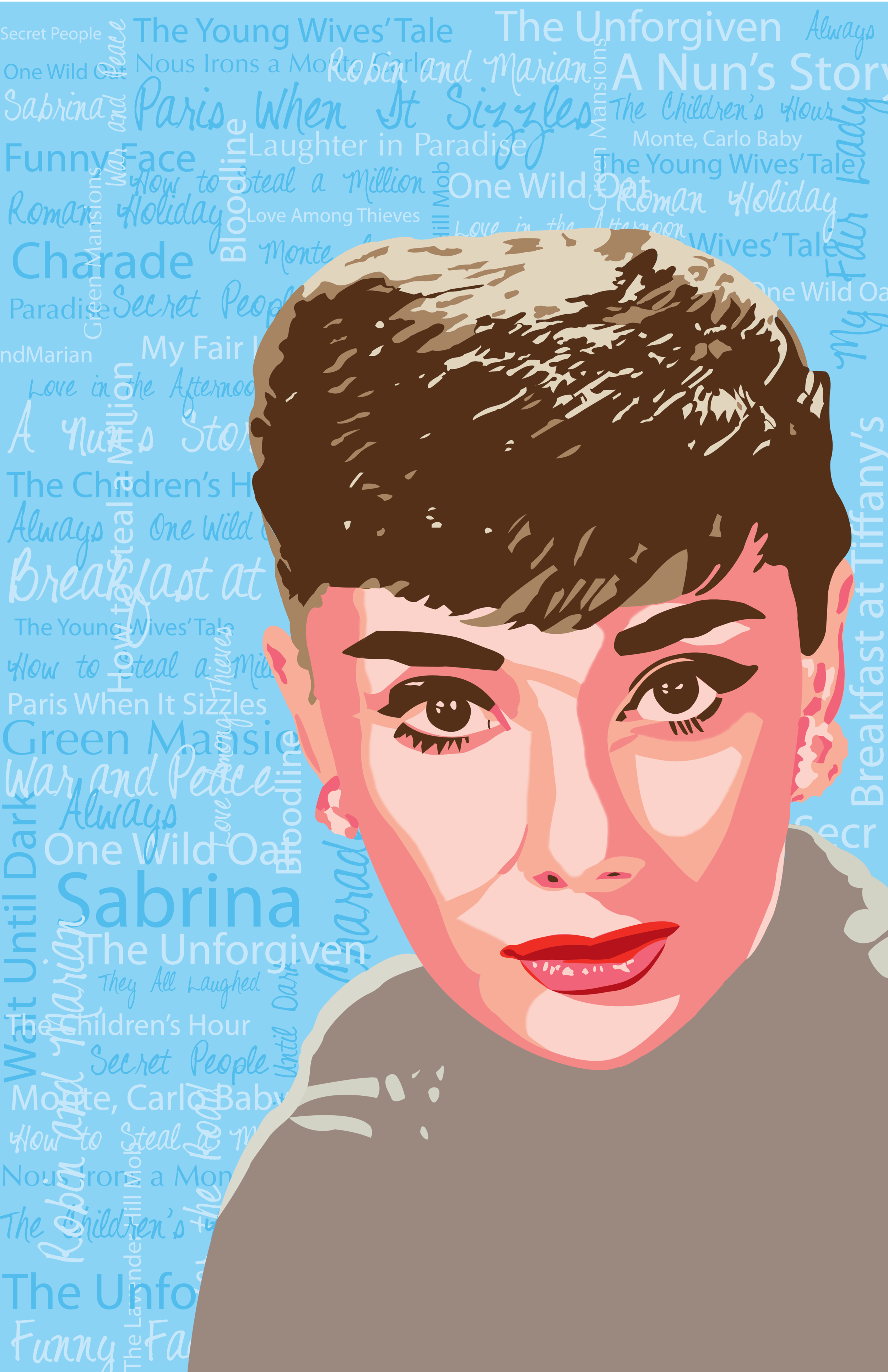 Audrey Hepburn Illustration - Digital