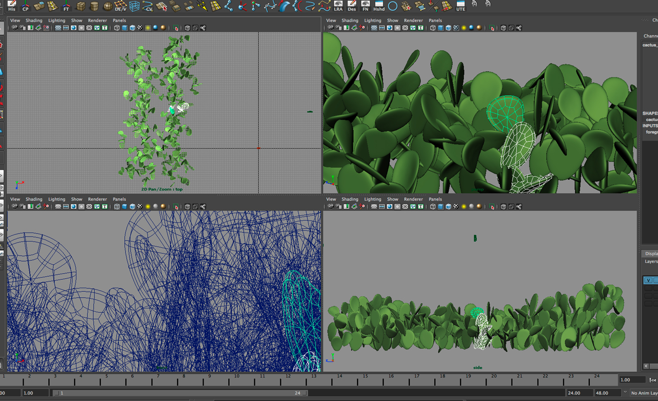Prickly Pears modeled in Maya