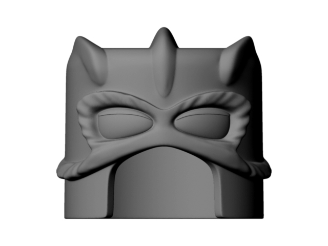 Stratos' headpiece (hi & low detail) for Minimates. 