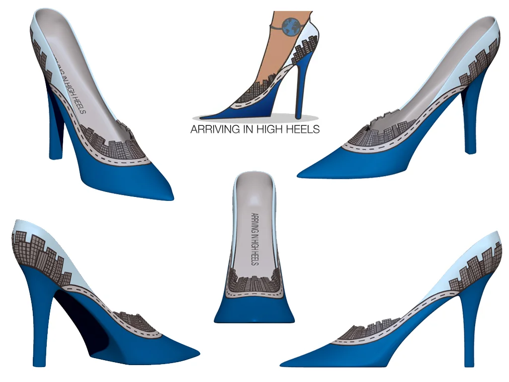 Arriving In High Heels icon print