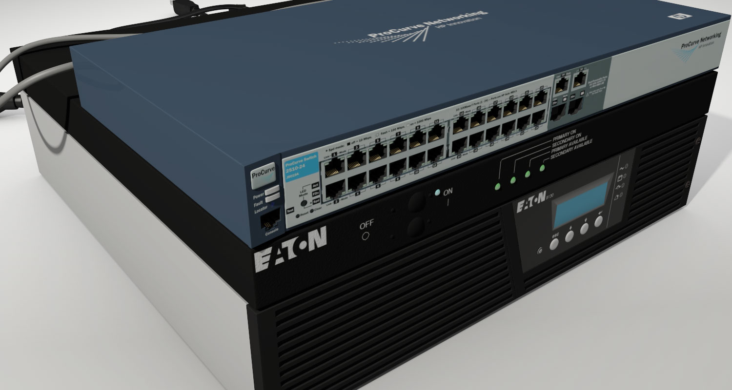 Component assets for virtual server array. Based on photos provided by client.