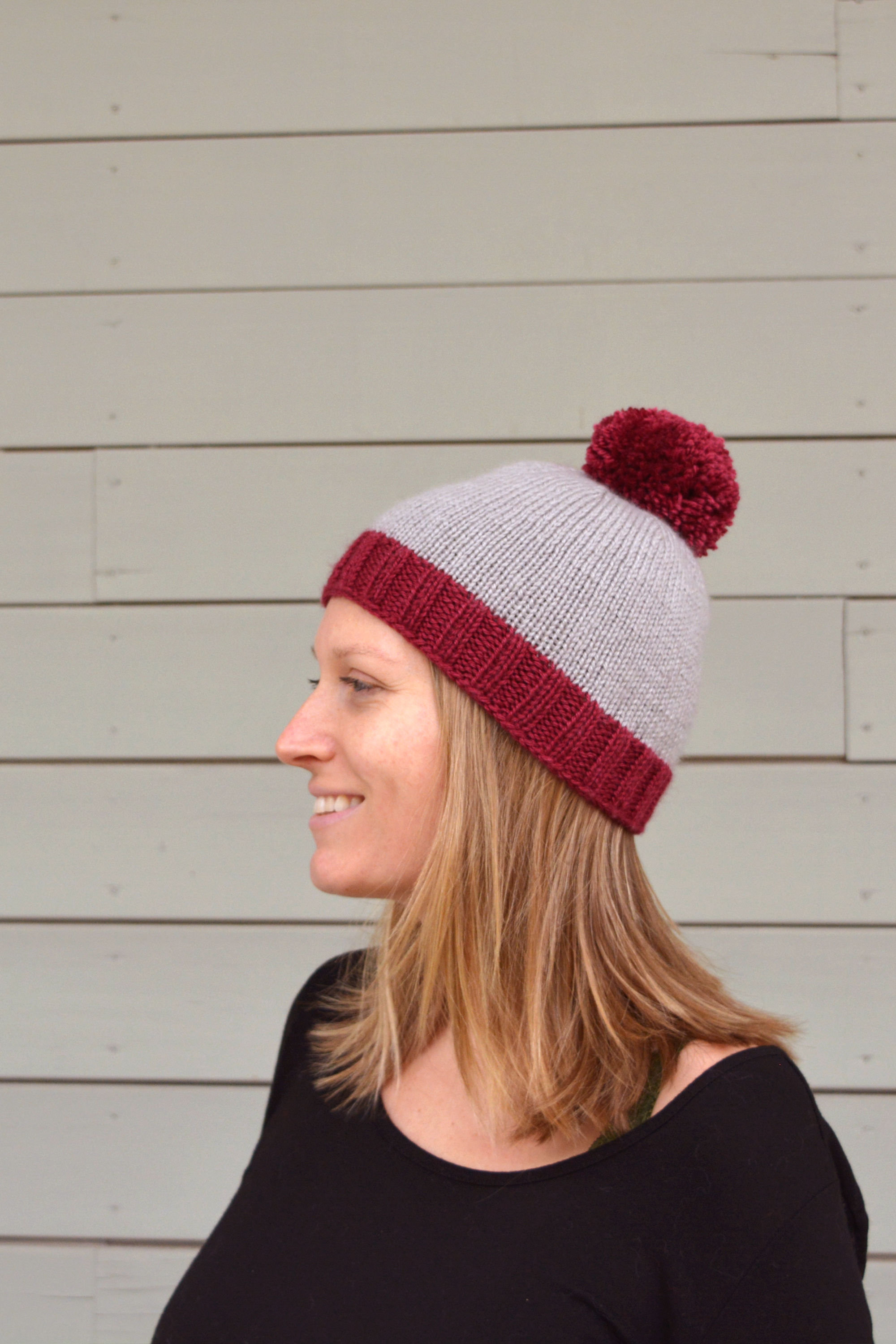 grey and cranberry beanie side view.jpg