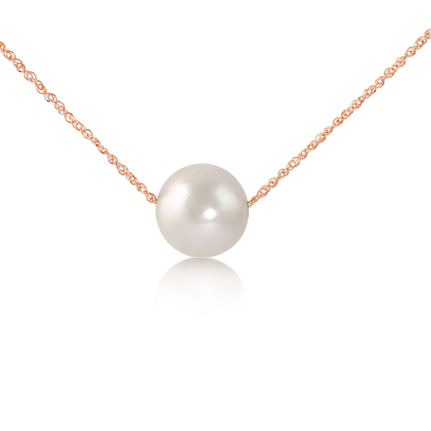 gold necklace with a pearl