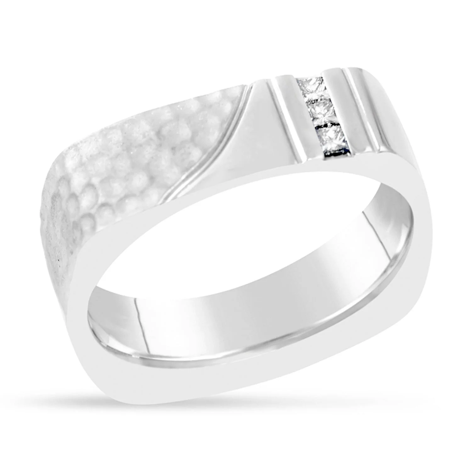 Man's-Square-Diamond-Wedding-Band-Hammered-Corner-2.jpg