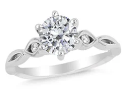 2. A delicate infinity band captivates the simplistic style of our Rejuvinate engagement ring.