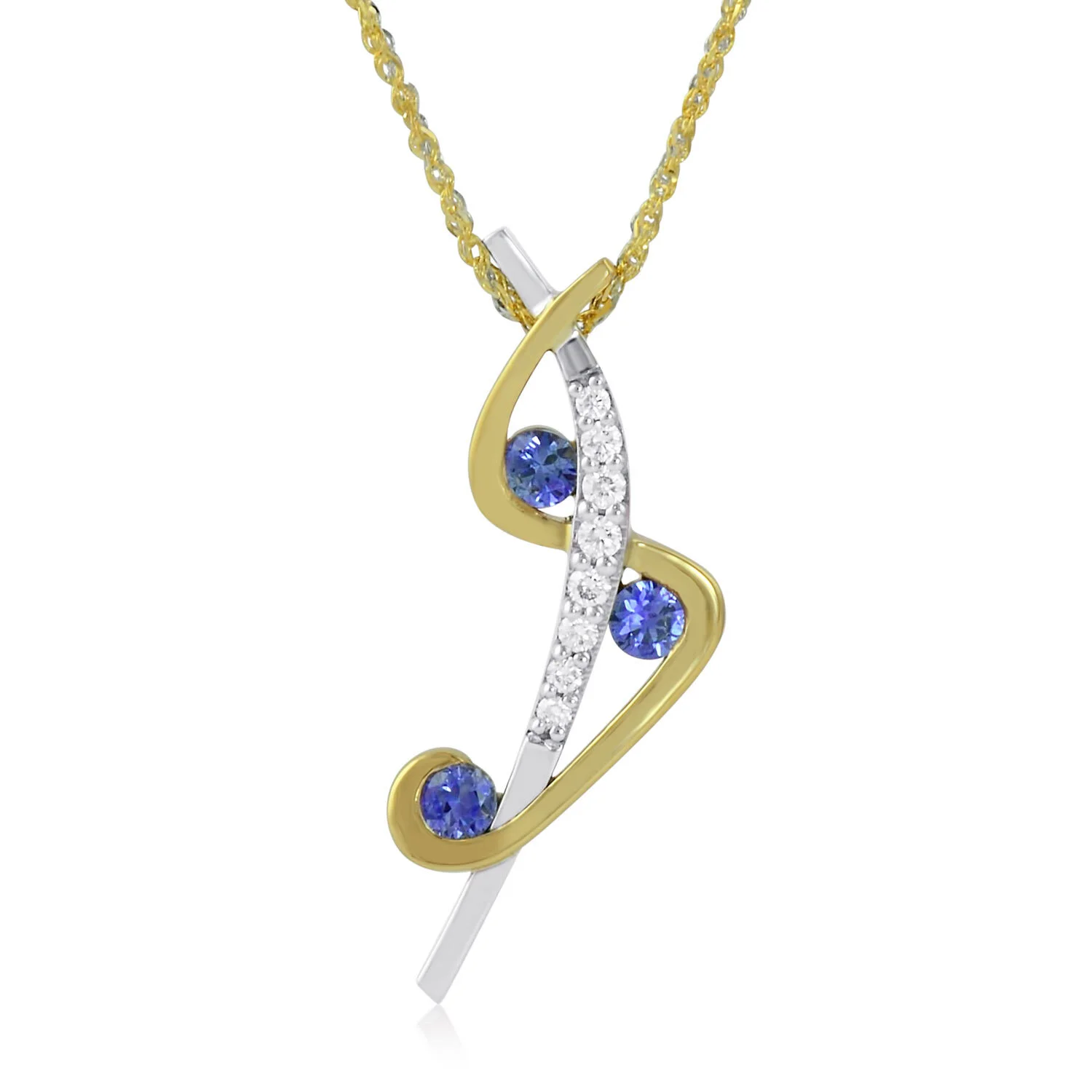 diamond necklace blue