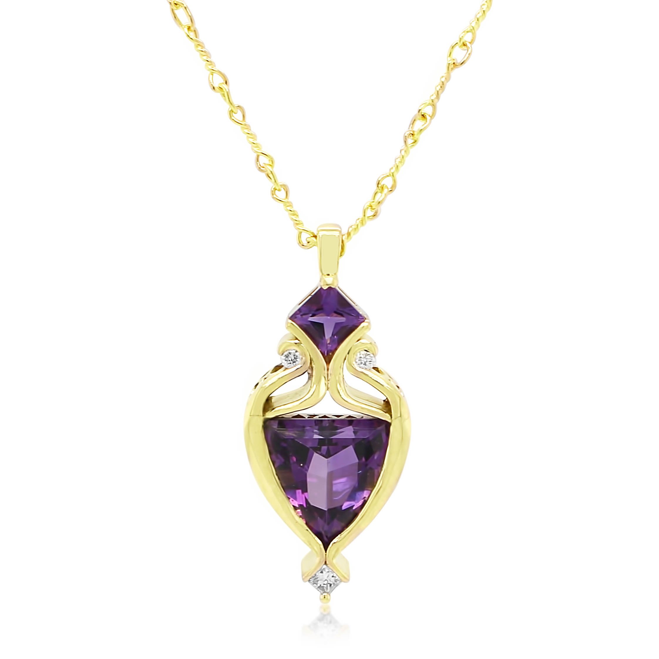 One-Of-A-Kind 14K Yellow Gold Amethyst 