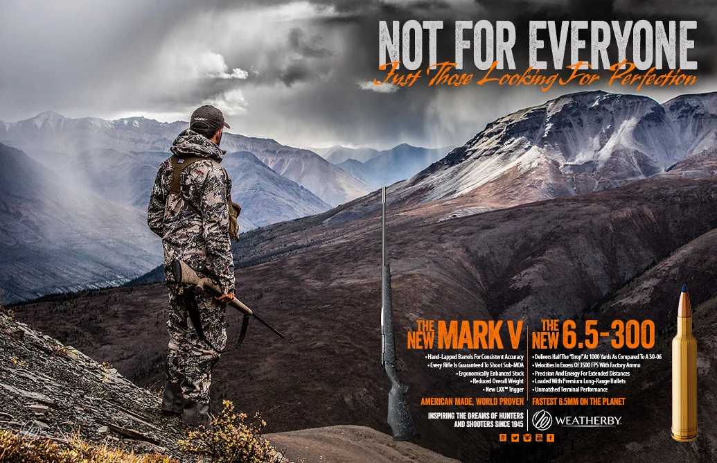 2016 Weatherby Mark V Ad - photo credit Rockhouse Motion