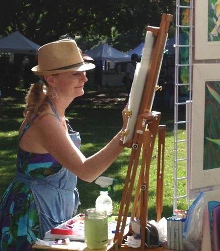 Take an art lesson in Paradise with the talented and award winning artist Patrice Federspiel at www.artofaloha.com