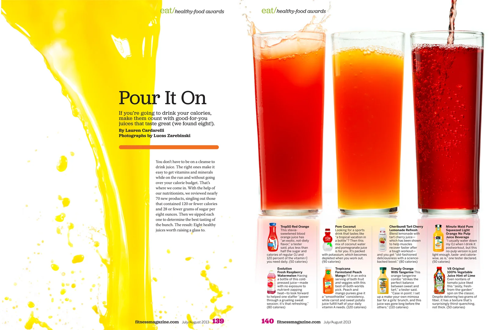 orange juice pour red