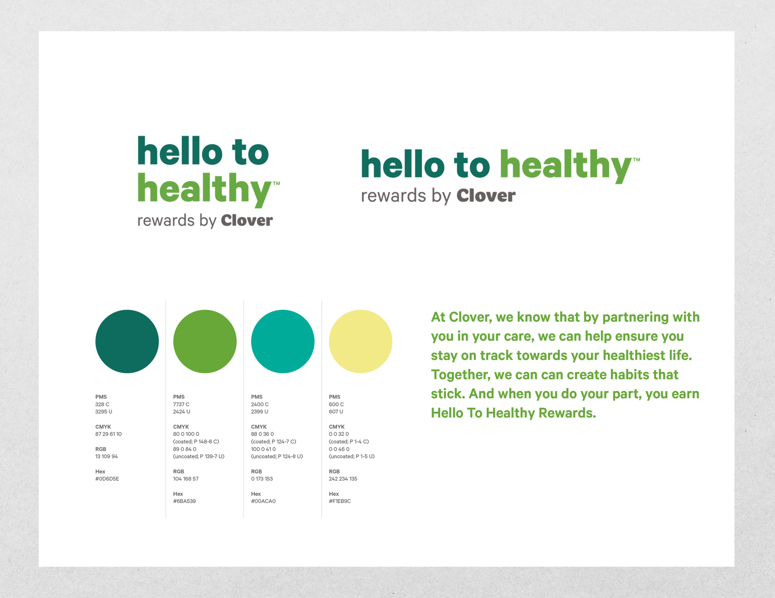 Sub-brand identity for a preventive screening program that has gift card incentives.