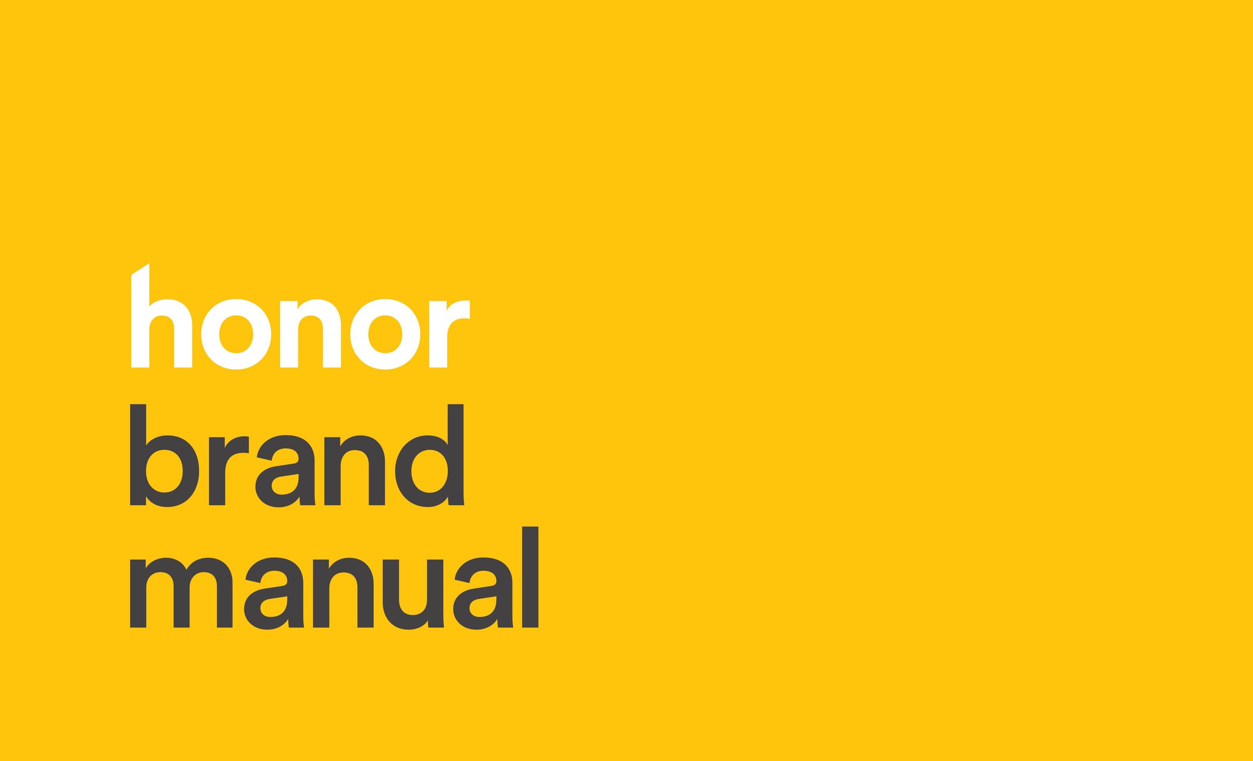 Honor Brand Manual — Leslie Cheng