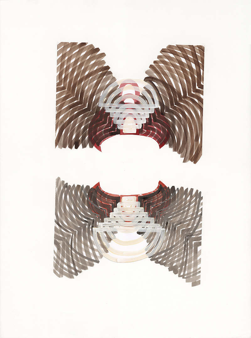 New Pharaohs 2, 30" X 22", gouache on paper