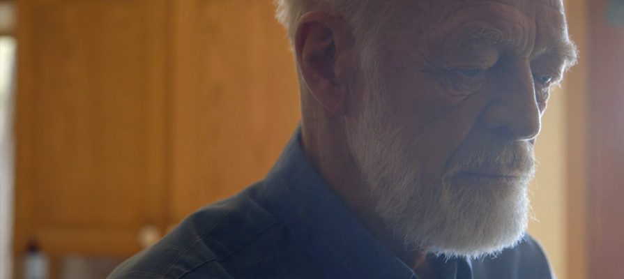 Eugene Peterson at his home on Flathead Lake, Montana. Frame courtesy Fuller Studios.