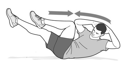 example of bicycle sit-ups